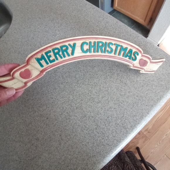 Home Interiors Merry Christmas wall plaque decoration - Picture 3 of 3